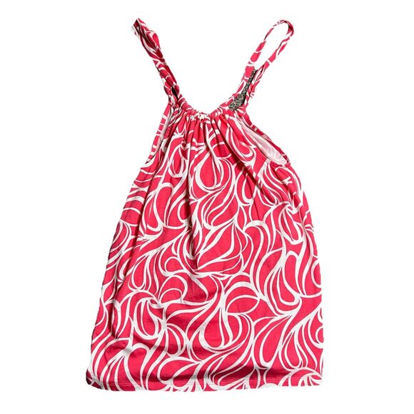 Boden Sleeveless Tank Top Tie Back Blouse Pink Swirls Women’s Size‎ 4 Resort - Picture 1 of 4